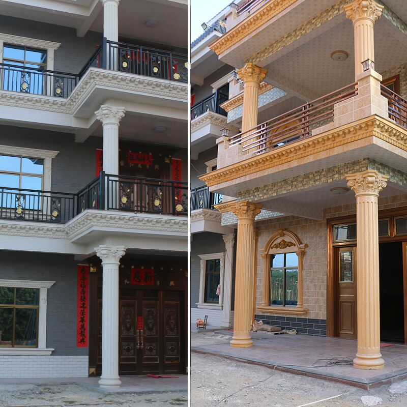 罗马柱模具欧式圆柱阳台门头水泥柱子模型塑料别墅大门装饰头造型
