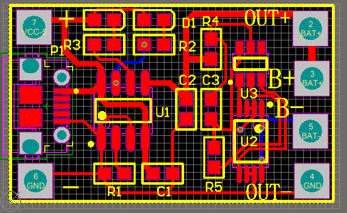 tp4056充电源模块板 (原理图 pcb)