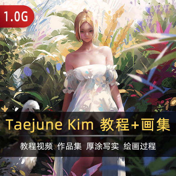 韩国画师taejune kim 厚涂写实绘画 原画插画作品集 视频教程t17