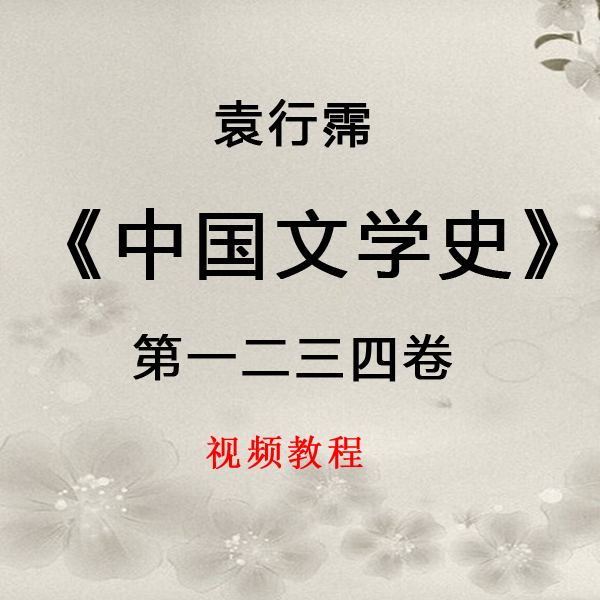 袁行霈中国古代文学史网课资料课件自学中文系专业课考研通用课程