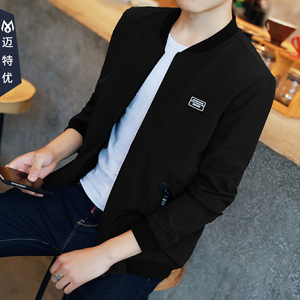 春秋外套男秋季2017新款韩版休闲潮流帅气修身秋装棒球服男装夹克夹克