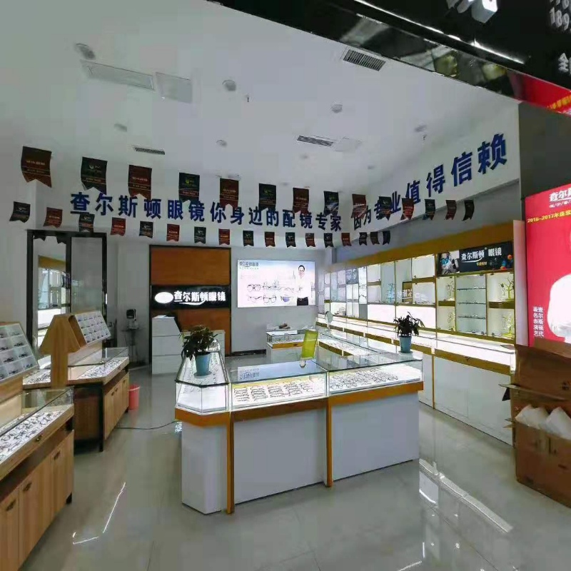 木质烤漆眼镜展示架玻璃眼镜展示柜眼镜店中岛柜台饰品柜手表展柜