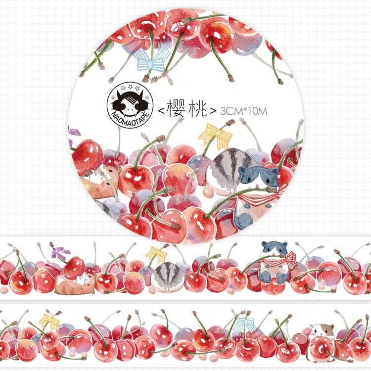 分装樱桃小仓鼠豚之梦勿忘我流光彩灯梦幻蝴蝶结naomao和纸胶带