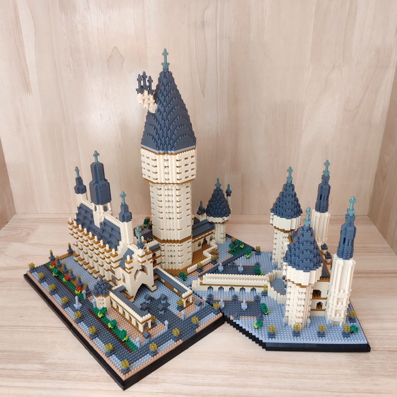 霍格沃兹城堡天坛瓦西里大教堂微颗粒积木建筑模型玩具成人高难度