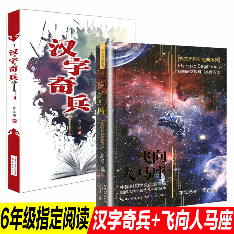 正版 全2册飞向人马座 汉字奇兵 五六年级小学生课外阅读书籍名著