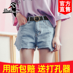 皮带女士宽黑简约百搭韩版休闲圆环扣复古金属腰带装饰连衣裙裤皮带女