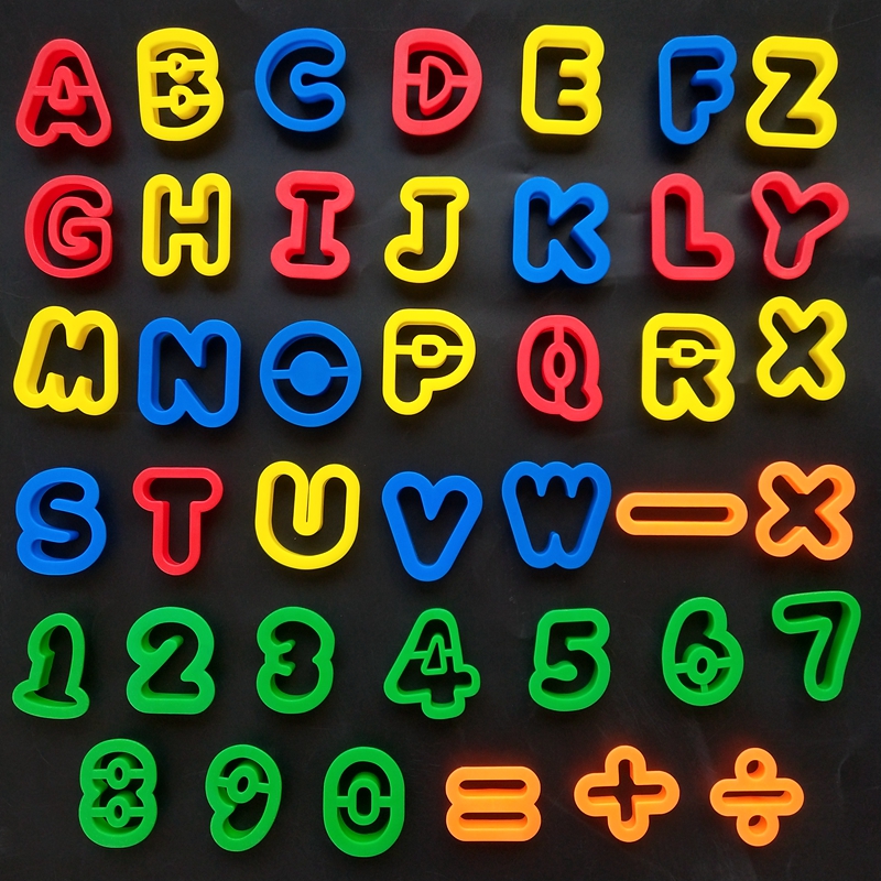 儿童玩具字母数字教学教具diy亲子橡皮泥模具益智彩泥工具套装