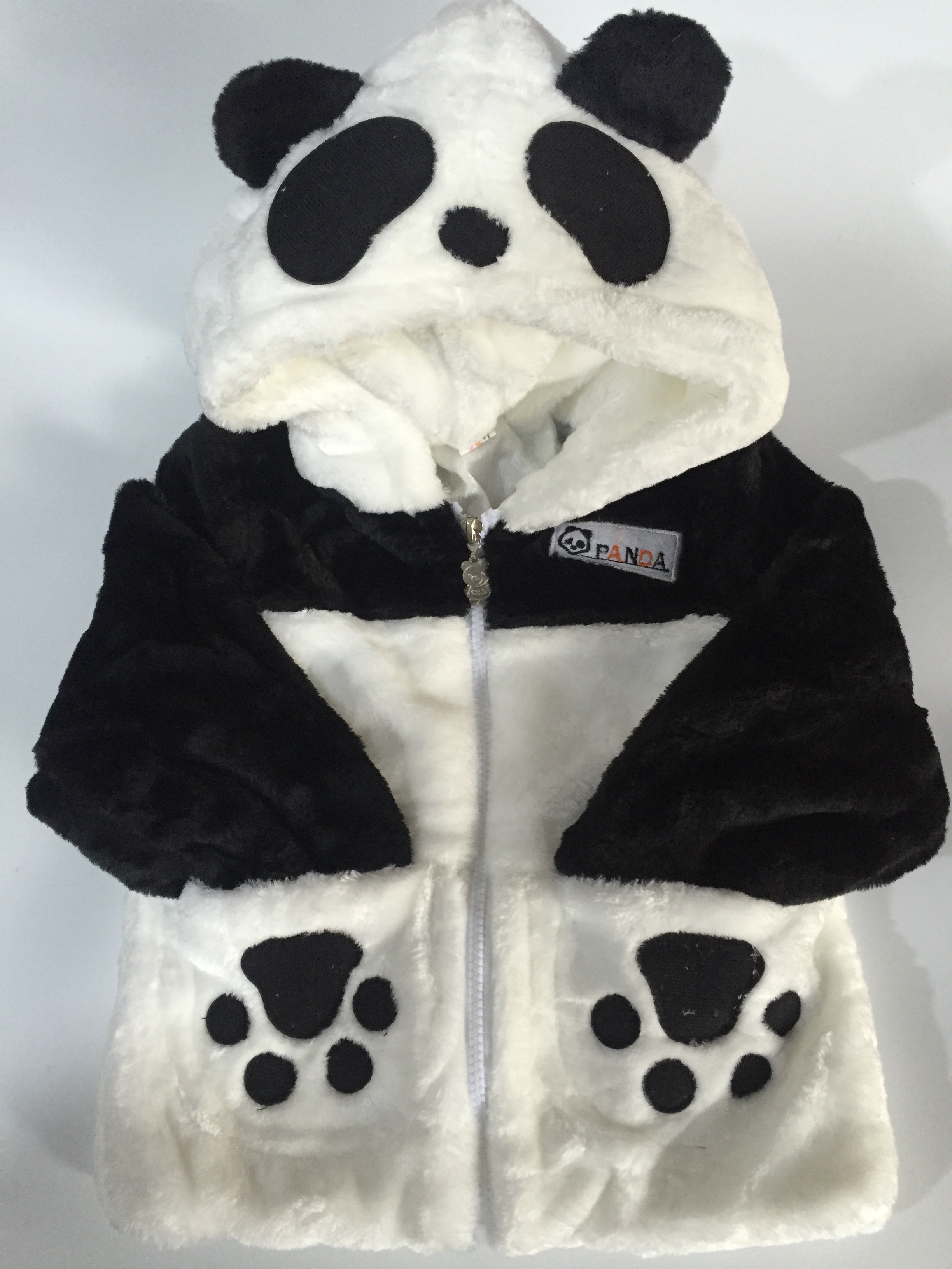 四川特色熊猫基地热卖连帽熊猫外套亲子装成人男女童毛绒外套包邮