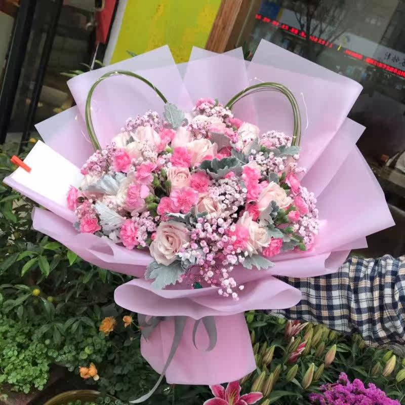 生日礼物南通鲜花速递玫瑰百合混搭花束如东通州海门同城花店送花