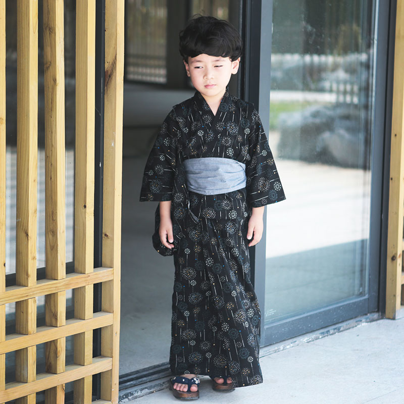 日本儿童和服浴衣男童日式浴衣正装传统小孩中国风春季夏季春夏