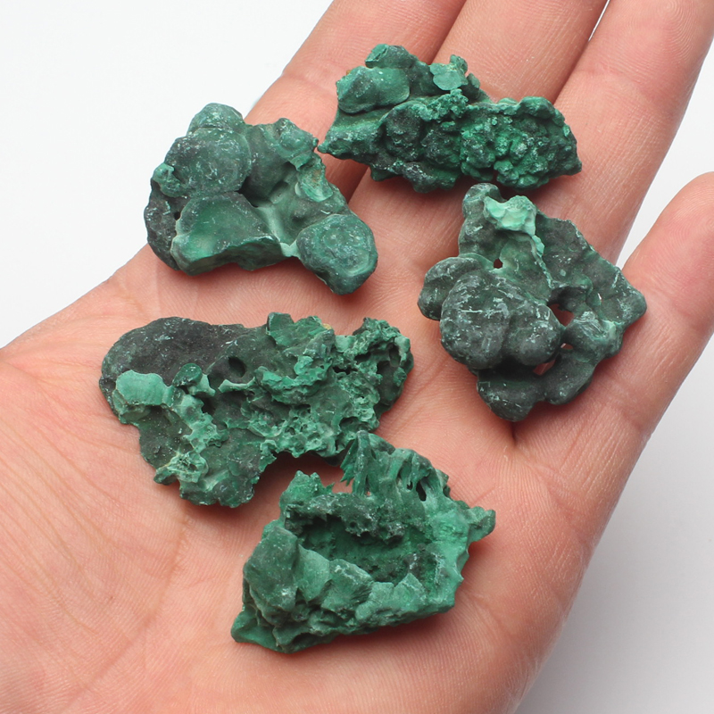 晨曦水晶绿色孔雀石原石矿石标本石科普教学孩子礼颜料毛料奇石
