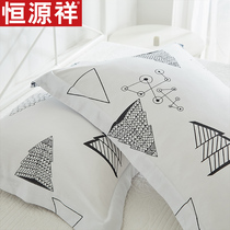 恒源祥全棉枕套一对装单人学生宿舍枕芯套纯棉印花枕头套48x74cm