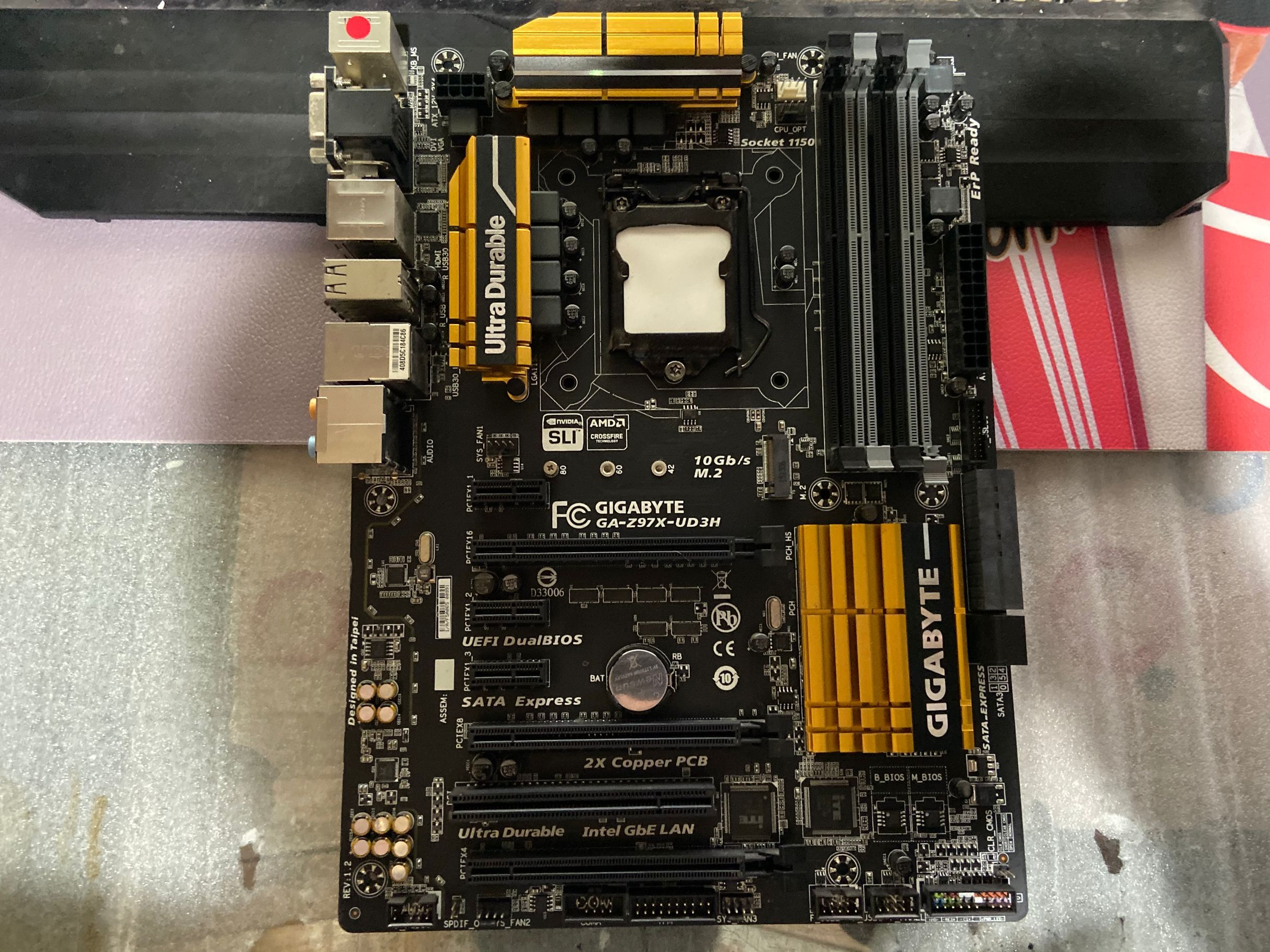 gigabyte/技嘉 z97x-ud3h 1150针 z97主板 支持i74790k 无挡板