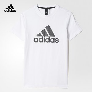 adidas 阿迪达斯 训练 男大童 短袖T恤 白 BK3488男童T恤