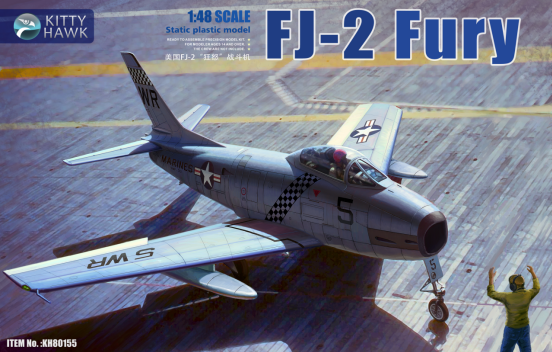 【丽莎模型】小鹰1/48 kh80155 美国 fj-2 狂怒战斗机 含两枚兵人