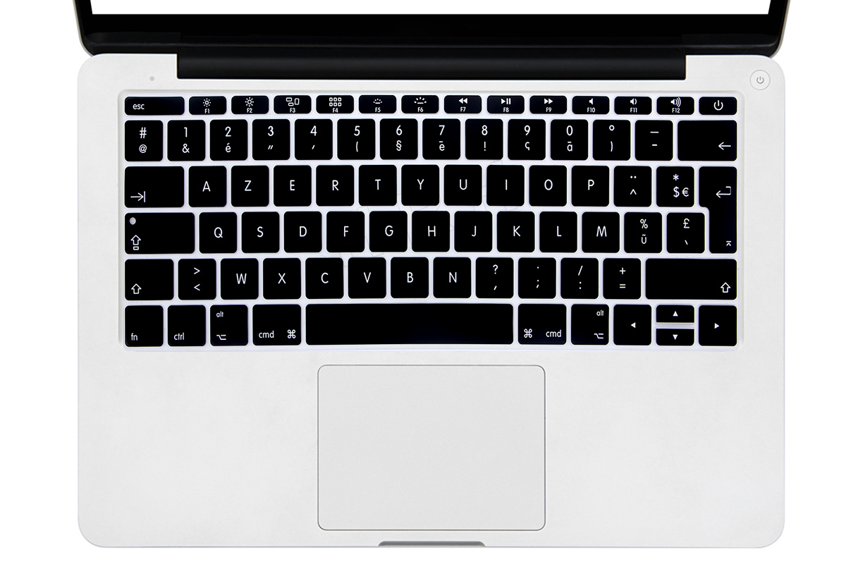 苹果电脑macbook 12寸欧版法语键盘膜mac pro 13笔记本法文保护贴