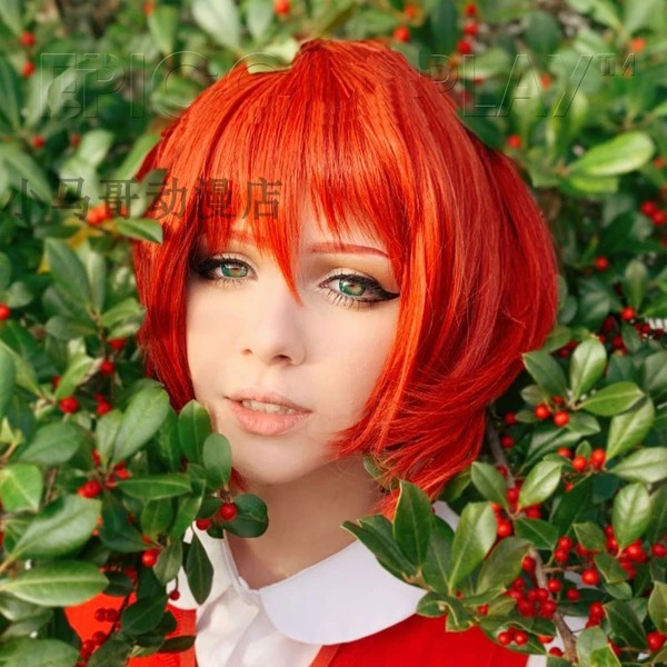 魔法使的新娘 羽鸟智世 cosplay假发 橘色bob头短发