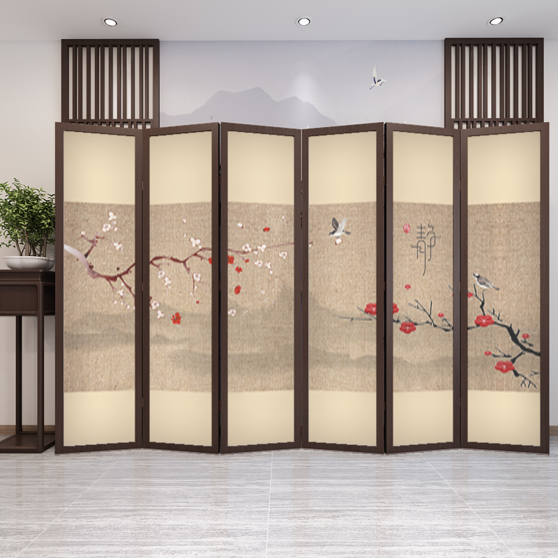 新中式实木屏风隔断折屏玄关客厅定制隔断折叠简约现代装饰遮挡折