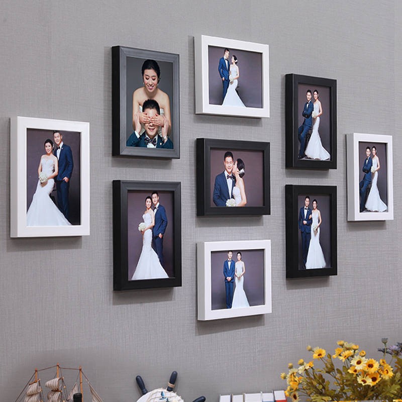 家用创意相片墙7寸挂墙相框时尚照片墙婚房墙壁装饰品实用相框