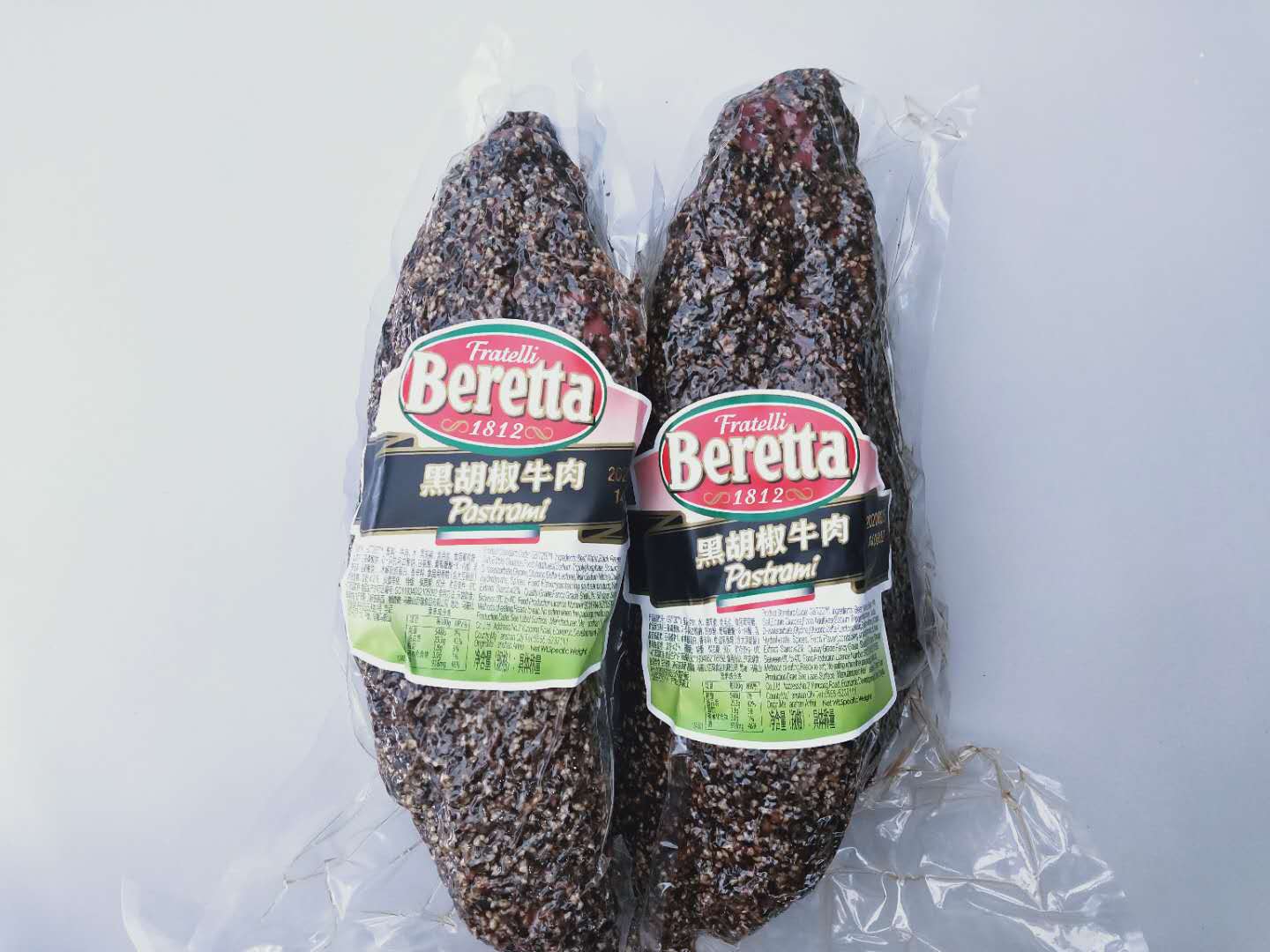 beretta黑胡椒牛肉pastrami五香牛肉约1.2kg/条