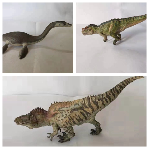 法国papo 正品散货 模型高脊龙 蛇颈龙 角鼻龙 玩具摆件高棘龙