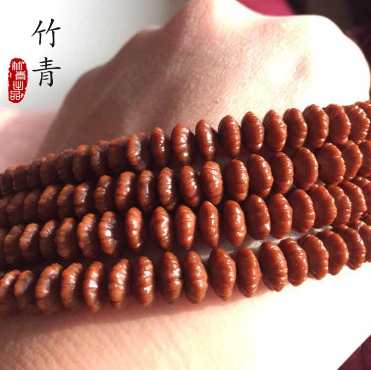 【主链接】九华山金叶莲花菩提(金钱籽,钱串儿)手串,竹青出品