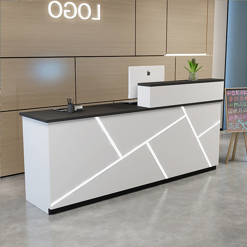 新款收银台服装店带灯吧台酒店前台美发美容院接待台超市收款台柜