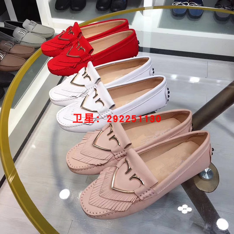 潮牌2020新款ydltods流苏爱心扣鹿皮休闲百搭豆豆鞋真皮女鞋tods4