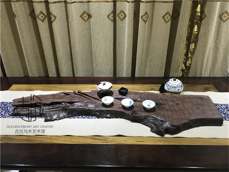 干泡茶盘茶台茶托茶海功夫茶具千年阴沉木乌木实木干泡茶板杯托板