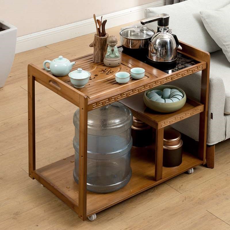 功夫茶水车移动茶几带轮小茶桌矮简约小型客厅创意茶台家用小茶车