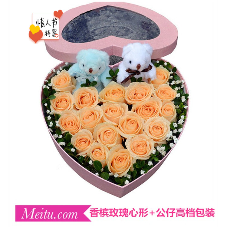适配99朵玫瑰花束巨型超大七夕鲜花广州深圳同城速递生日订花店送