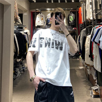 En7 tide brand men's clothing small daisy short-sleeved summer couple men and women T-shirt tide brand cotton loose young men half sleeves