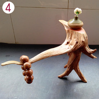 植木花盆陈化血柏木 香柏树根料树根花盆 种多