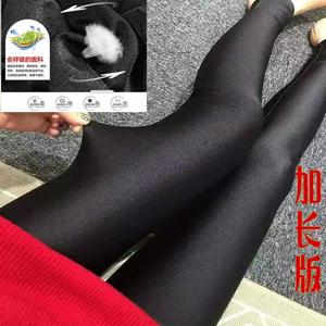 加长打底裤女超长光泽裤外穿110cm薄款运动裤韩版黑色小脚裤长裤光泽裤