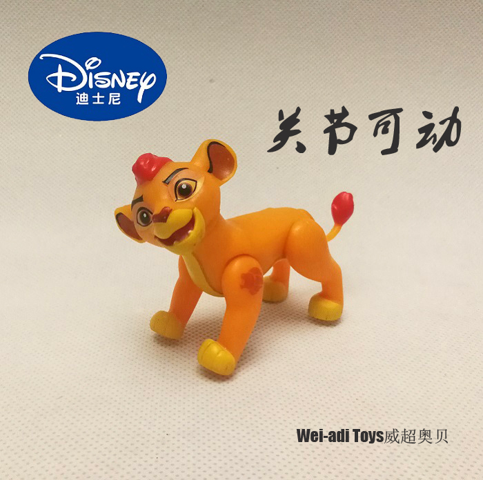 正版散货 狮子王 辛巴 动物模型摆件玩具 关节可动 场景装饰手办