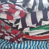 称斤卖8-档纯棉条纹间条针织布头布料,论斤称