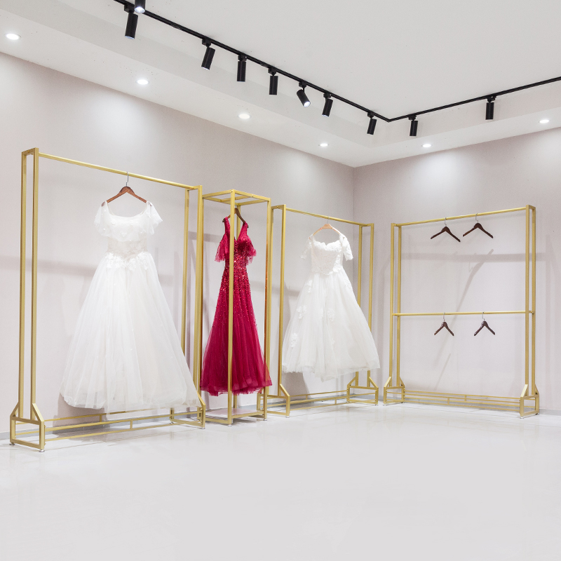 纳米金婚纱架子落地式影楼高档展示架婚纱店专用衣架双层西装衣架