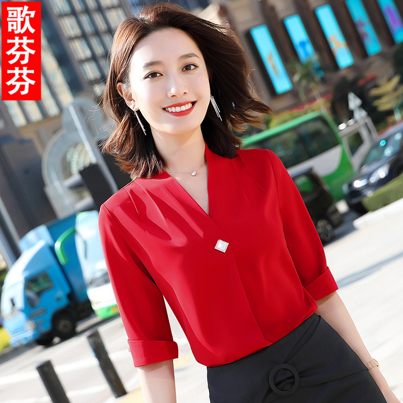 共2372 件白色雪纺中袖上衣夏相关商品