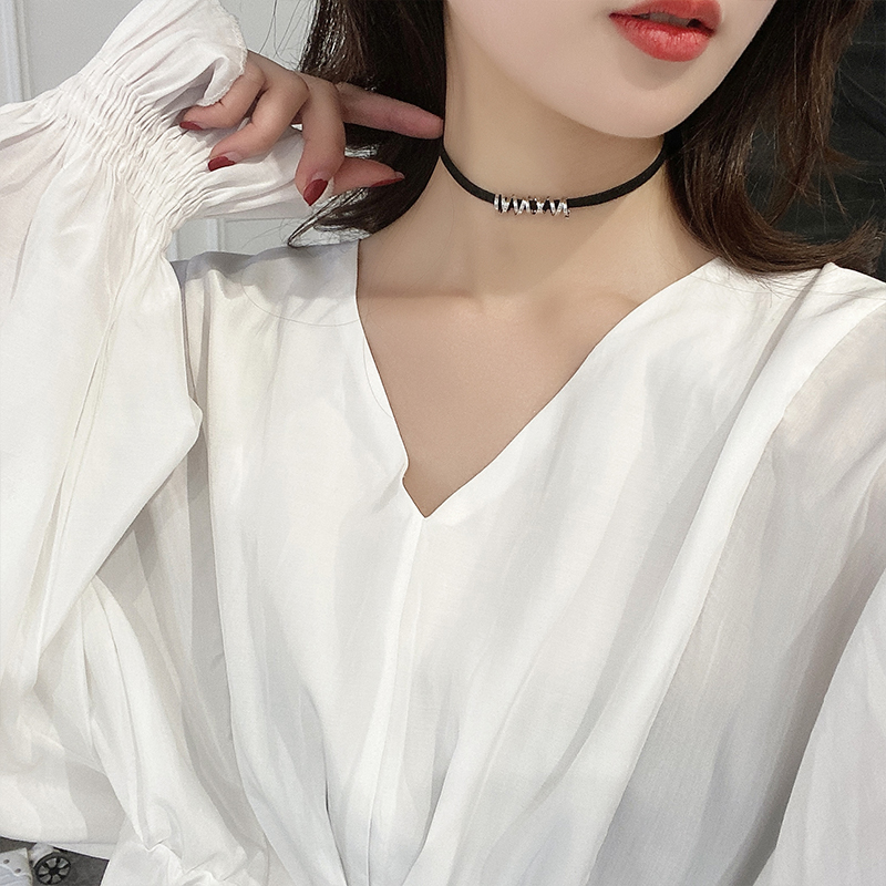 项链女锁骨链暗黑系短款颈链简约时尚choker项圈气质网红脖子饰品
