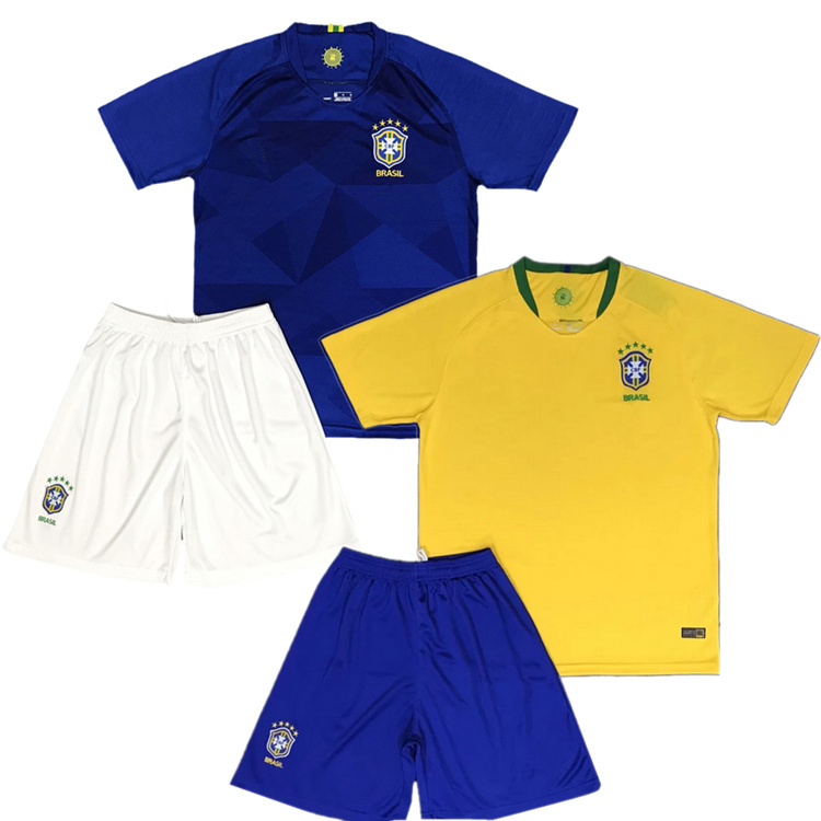 brazil2018巴西主场客场球衣套装jersey球服定制印号训练服队服