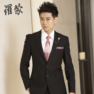 罗蒙西服套装男士修身商务结婚新郎礼服职业装6S15059西服套装西服套装