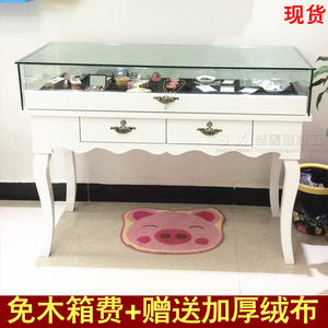 饰品展示柜 现货欧式烤漆木质首饰玉器钱包玻璃展柜 珠宝柜台玻璃展示柜