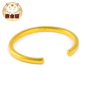 3D硬金手镯黄金女款选什么牌子好 同款好推荐