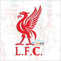 欧冠英超利物浦足球队标队徽车汽车改装反光车