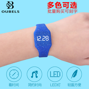 LED运动手表男表女表情侣表儿童学生电子表批量定制logoled电子表