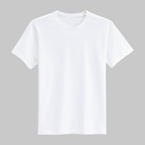 纯白色t恤男女短袖宽松纯色t恤批发半袖纯棉
